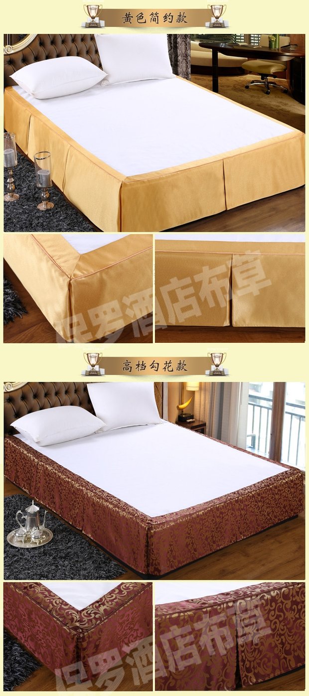 bộ đồ giường khách sạn bán buôn khách sạn dành riêng giường đơn váy bedspread bìa bảo vệ giường cấp satin vải bụi - Váy Petti váy giường