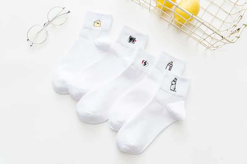 Vớ mới Nhật Bản mùa thu và mùa đông đại học hoang dã gió siêu đẹp tìm thêu mẫu cotton thoải mái vớ nữ vớ vớ noel
