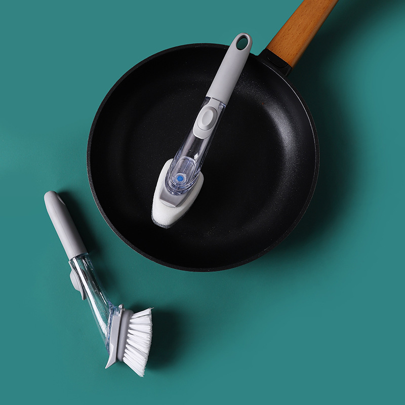 Brush Pan Brush Bowl dishwashing Divine Instrumental Kitchen Home Long Handle Clean Wipe Sloth People Wash & Finish Automatic Dosing Wash Pan Brush