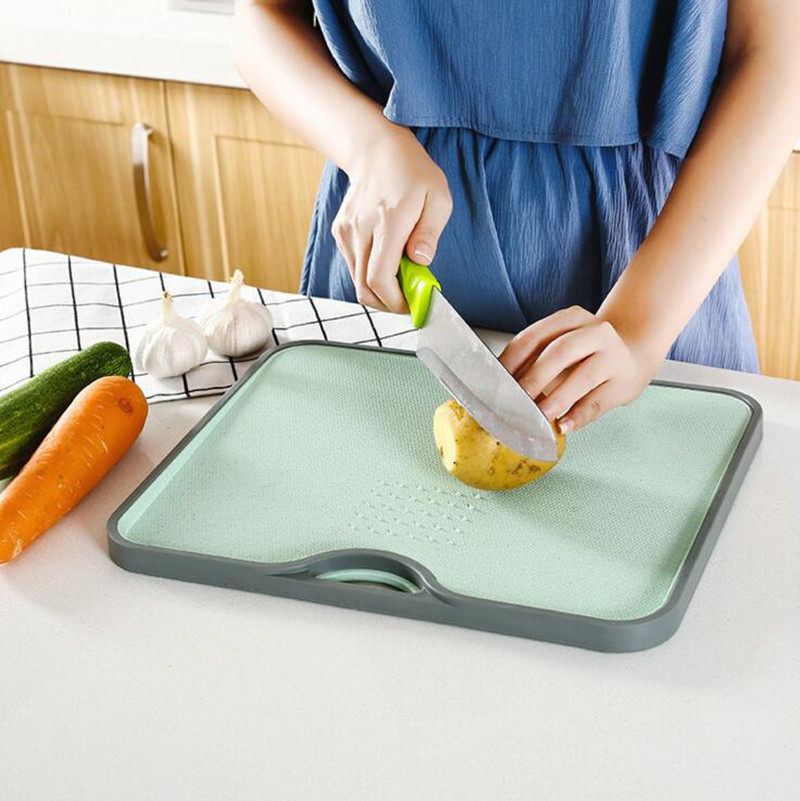 Cut fruit chopping block Home anti-slip and anti-bacterial plastic adhesive plate Wheat Knife Plate plate Plate Chopping Vegetable Plate Thickening