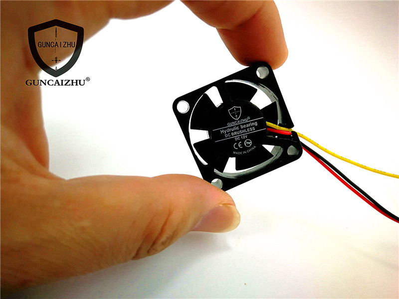 New 3510 3010 2510 hydraulic 3.5/3/2.5cm motherboard graphics card 12V three-wire speed measuring cooling fan