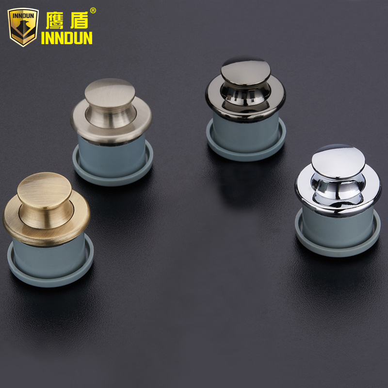 Eagle Shield invisible embedded press tatami handle bounce handle round Hidden Spring cabinet drawer handle