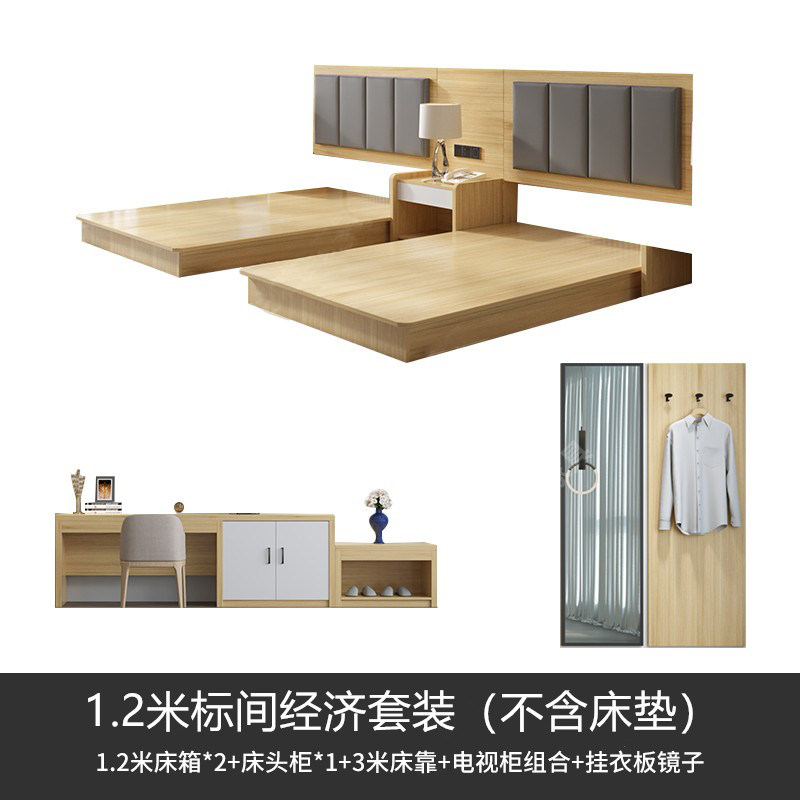 Hotel Mu Dai Club Guest House Mu Standard Room Full Set Custom Ming Apartment Mu Room Single Mu Double Club Hotel Furniture