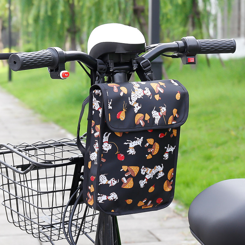 Electric vehicle hanging bag waterproof front mobile phone bag charger raincoat three-dimensional storage bag battery bicycle bag