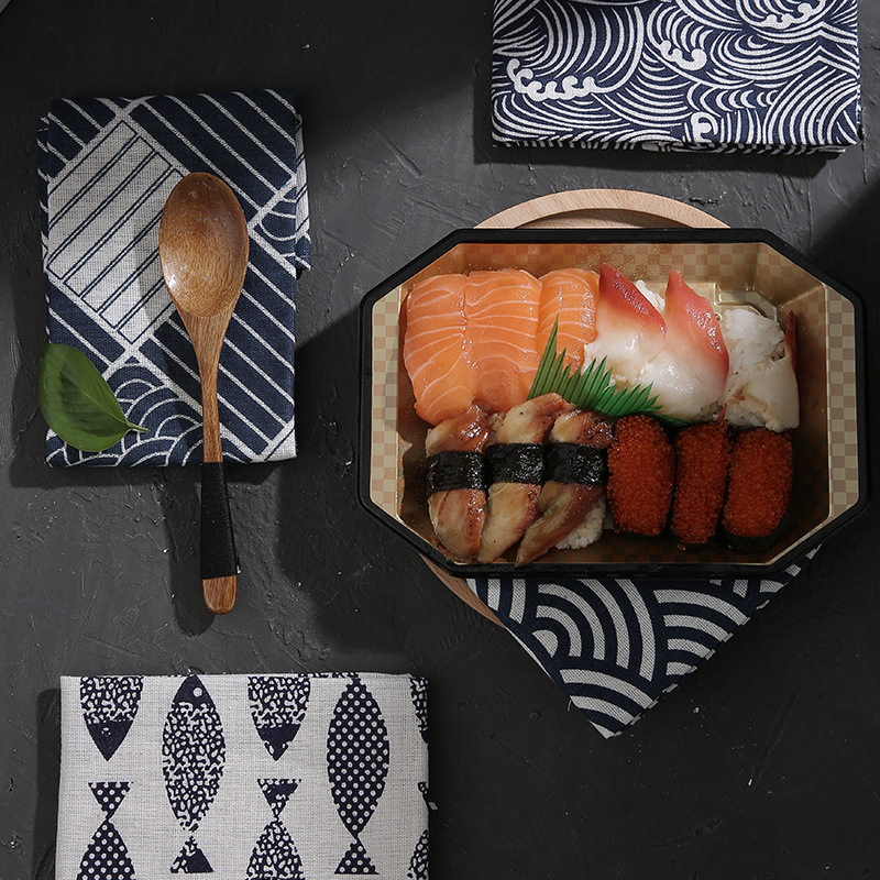 Gourmet baking placemats napkins small table mats cotton and linen tablecloths photo props background cloth Japanese fresh pattern