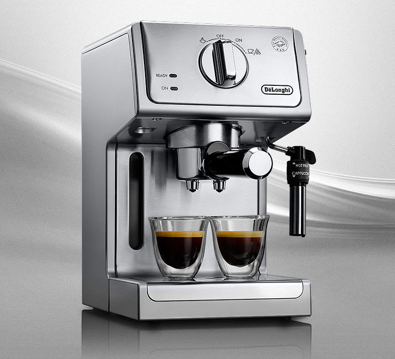 máy pha caphe Ý Delonghi / DeLong Máy pha cà phê bán tự động của Ý nhà nhỏ bằng tay hơi sữa bọt - Máy pha cà phê máy pha cafe nespresso
