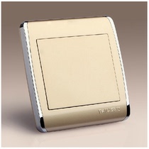 Tyli 86 Type Safety Switch Socket European-style Blank Panel Champagne Golden Mounting Cover Board White Board