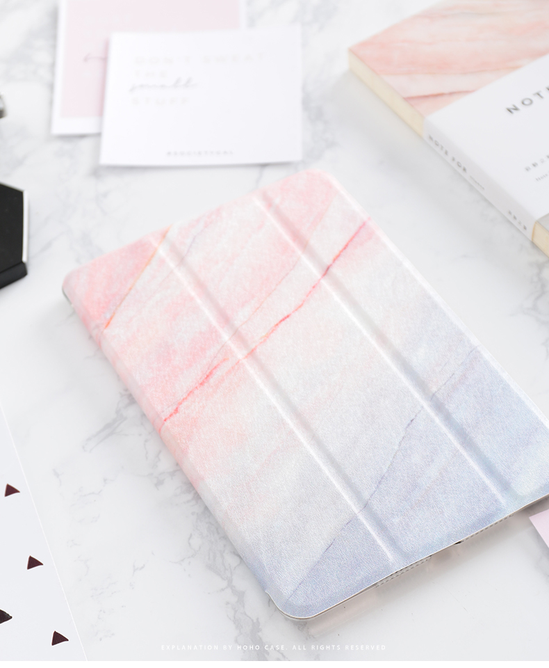 Hoho ipad air2 pro11 mới bảo vệ tay áo Arts 2018 Marble 9,7 Mini 4-inch siêu mỏng siêu mỏng mini5 vỏ air10.5 thả kháng Apple Tablet PC bao da 2019 - Phụ kiện máy tính bảng bàn phím cho ipad air