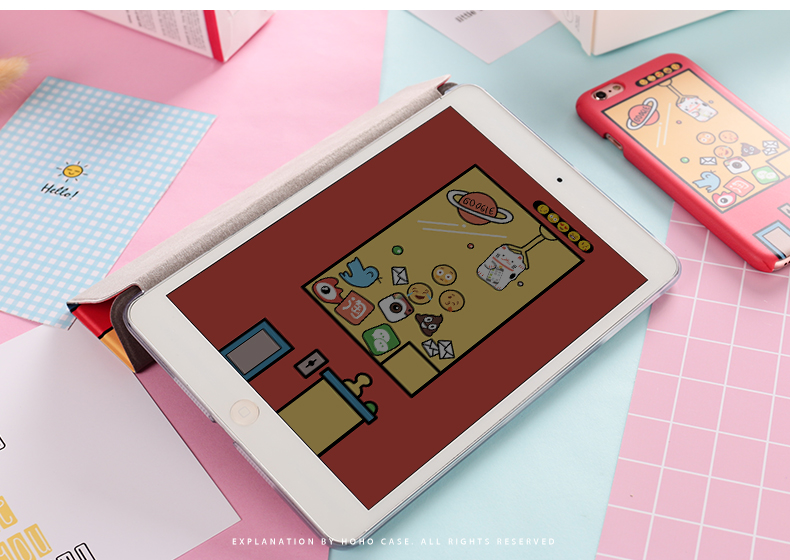 Ốp lưng HOHO ipad air2 bảo vệ màu đỏ đơn giản trò chơi nữ táo mini 4 ngủ mini5 siêu mỏng pro11 vỏ 2019 phiên bản mới 10,5 inch Máy tính bảng Apple 9.7 bao da chống rơi - Phụ kiện máy tính bảng ốp lưng ipad 10.2