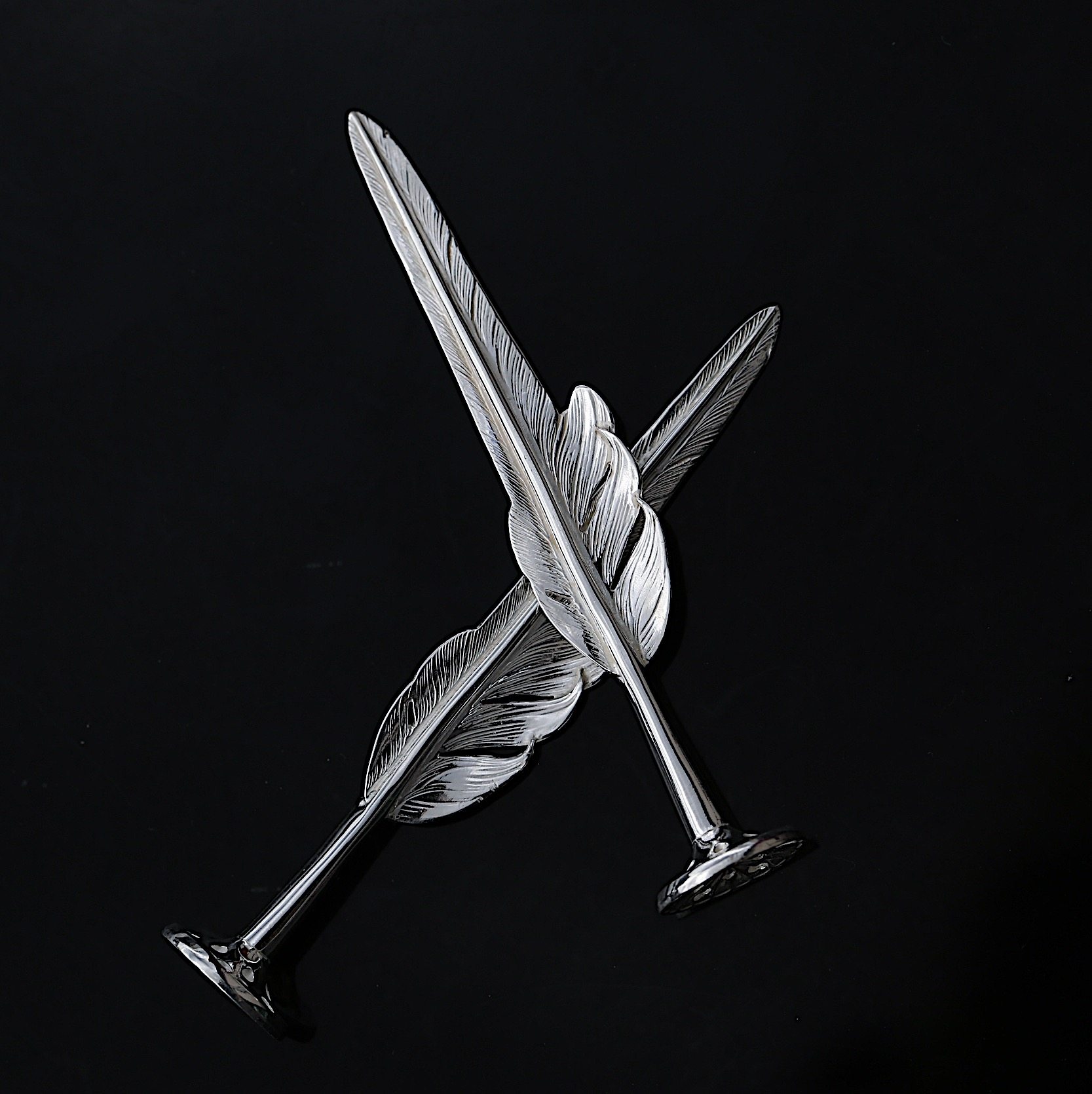 (Creek - late) Defence of hollow pipe pipe pressure bar 925 silver precision rod pipe accessories tool