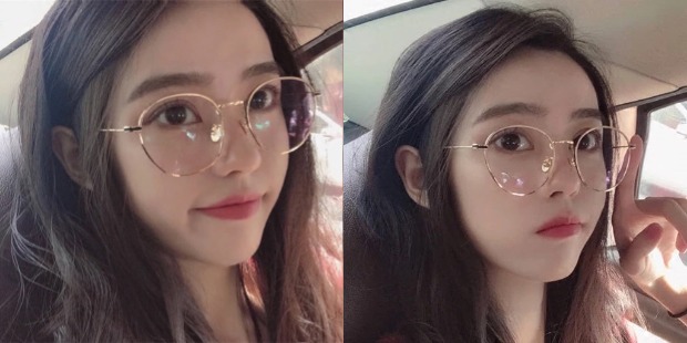 Khung tròn siêu nhẹ titan mặt lớn kính đồng bằng khung nữ thủy triều cận thị retro ngọc trai trang trí kính Phnom Penh kính cận thời trang