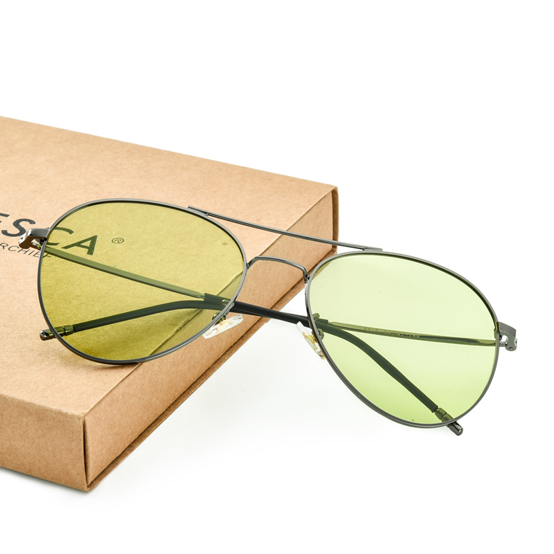 Day and night Dual-use discoloration sunglasses male large frame large face driving polarized driver night vision Driving variable ash sheet