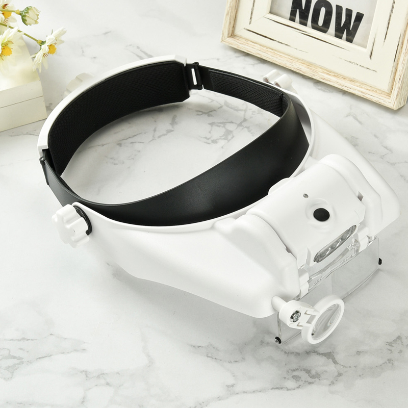 Charging head - mounted magnifying mirror HD repair circuit board maintenance with LED lamp watch glasses type 8 multiple