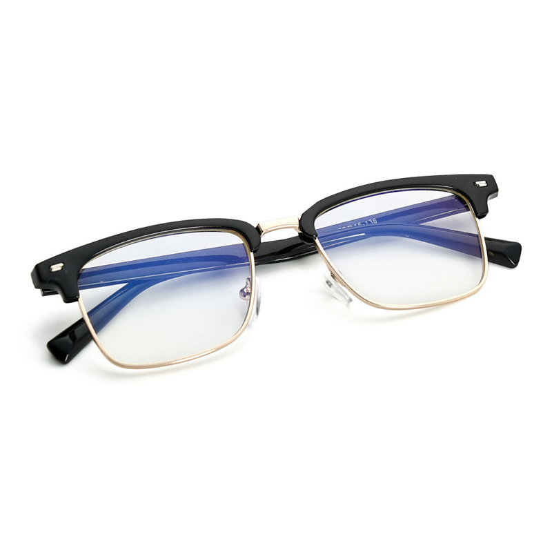 Minimalist large frame Tide Old Flowers Glasses Men And Women's Glasses Comfort Clear And Fall Resistant Resin Sheet Old View Mirror Accessories Box