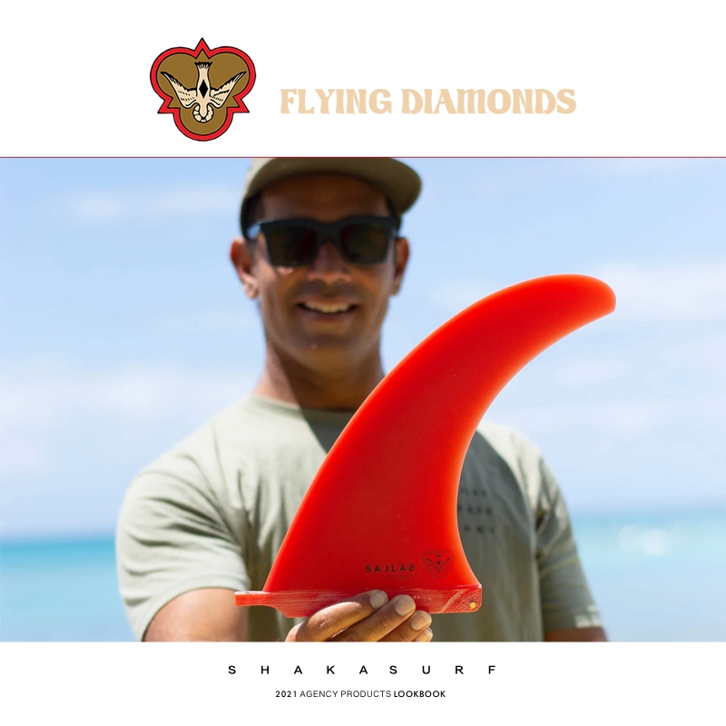 (Sharka surfing) KAI SALLAS SPIRAL Long board Single-tailed fin Flying Diamonds 910-Taobao