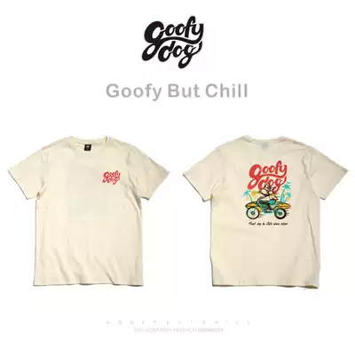 (Shaka Surf) GOOFYDOG locomotive surfing culture T-shirt designer original design short sleeve