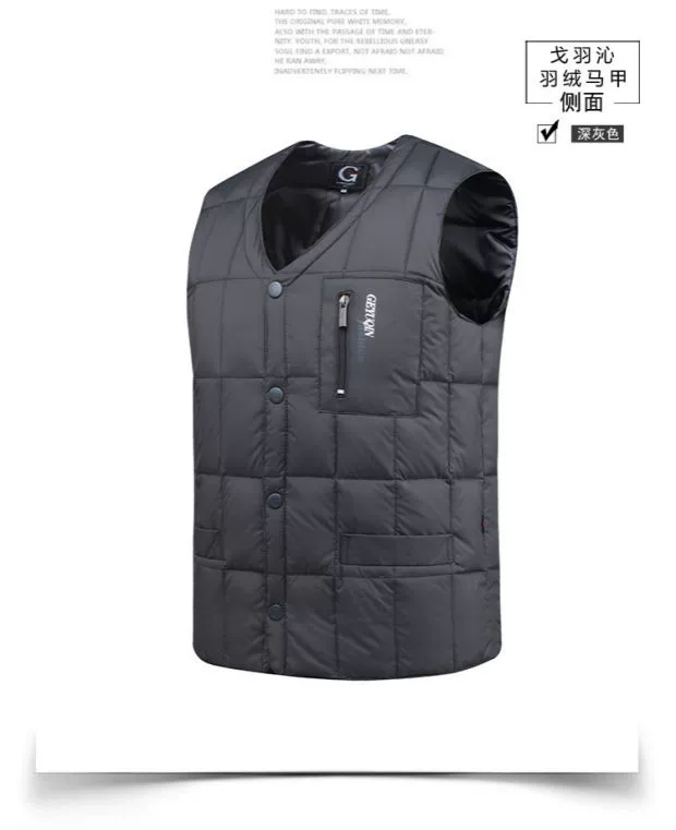 Áo khoác nam trung niên xuống vest nam trung niên cotton cộng với phân bón XL vest nam cao cấp 2018 thu đông ao ba lo nam