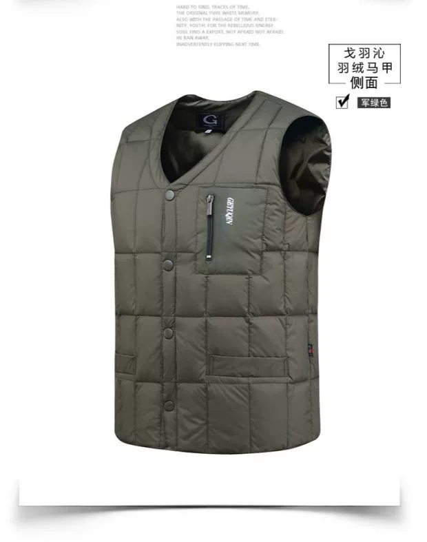 Áo khoác nam trung niên xuống vest nam trung niên cotton cộng với phân bón XL vest nam cao cấp 2018 thu đông ao ba lo nam