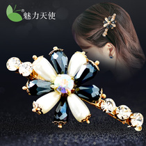  Rhinestone side clip Korean net red hairpin bangs clip one-word clip spring clip headdress hairpin female simple top clip hair accessories
