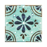 Hansonl Blue Light Luxury Moroccan Flower Balcony Tile плитка ретро золото, навязанная на ванной комнате, 1242