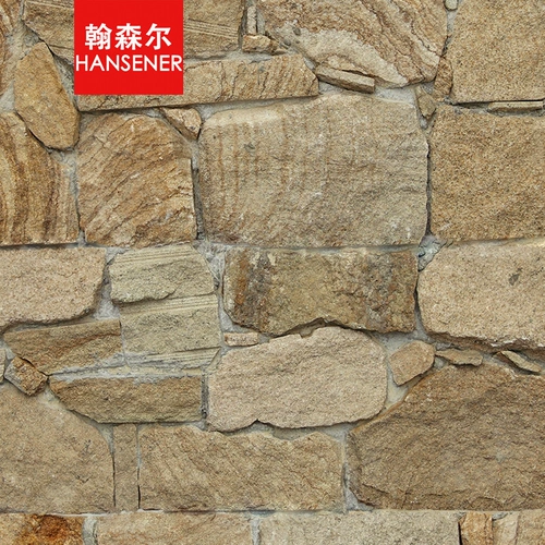 翰森尔 Натуральная культура камень материал балкон -плитка Внешняя стена сад сад сад свежий кирпичный барьеры камень owi greenstone