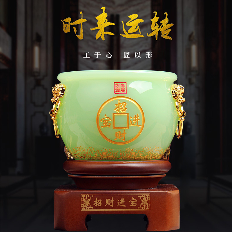 Glass cornucopia lucky ornaments Living room wine cabinet Home decorations Office table Housewarming shop opening gifts