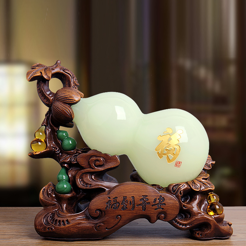 Fu to Ping An Merchants Gourds Gourd Xuanguan Wine Cabinet Living-room Home Residence Decorative items Swing Pieces Jo Relocating for Opening Gift Craft Gifts Swing Accessories