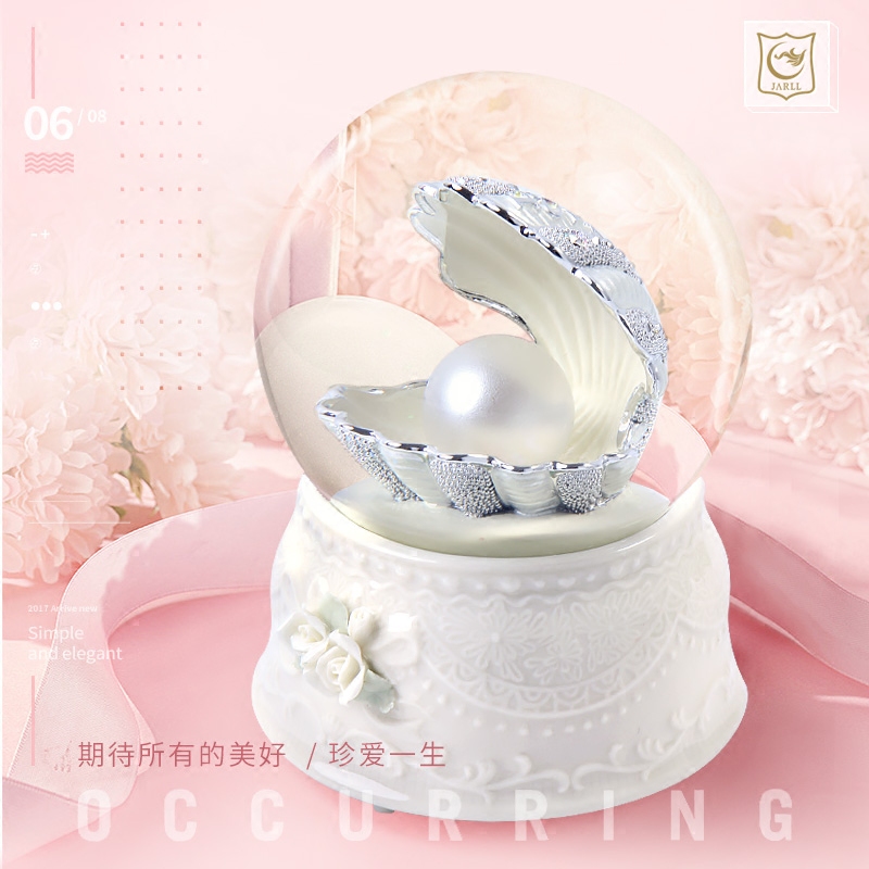 JARLL Music Box Zanl Eight soundbox Girls Day Valentine's Day wedding gifts Gift Pendulum love a lifetime of crystal ball