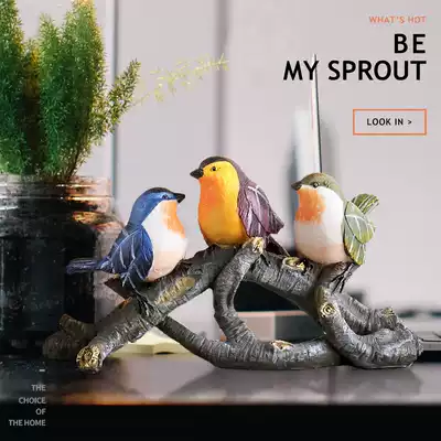 American creative home decoration decoration wine cabinet Living room model room Craft gift decoration Office nut bird decoration