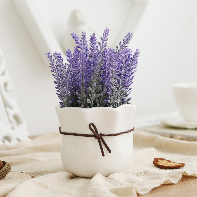 Provence Lavender Silk Flowers Fake Flower Emulated Flower Suit Pendulum Pieces Living-room Decoration Flower Plastic Flowers Overall Floral