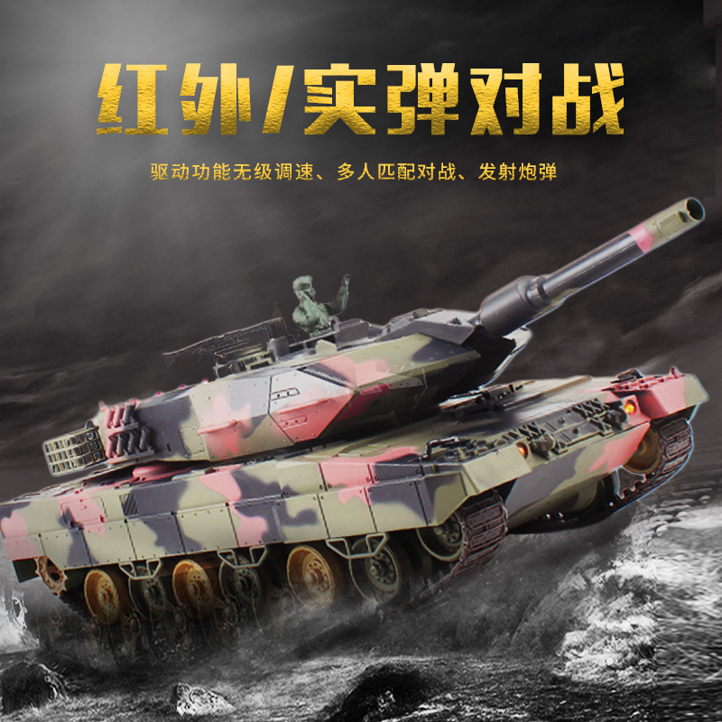Henglong Remote Control German Panther Ii Can Launch Shells Infrared Battle Tank Remote Control Car Model Boy Toy