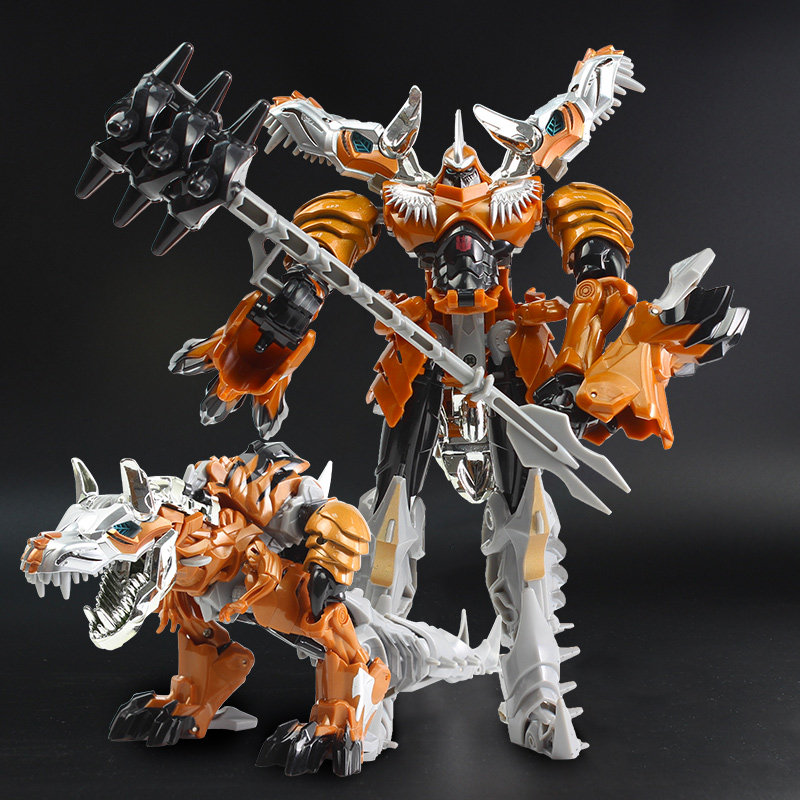 Weiwei Genuine Alloy Version Deformed Toy Diamond 5 Robot Barking Dragon Dinosaur Tightrope boy child model