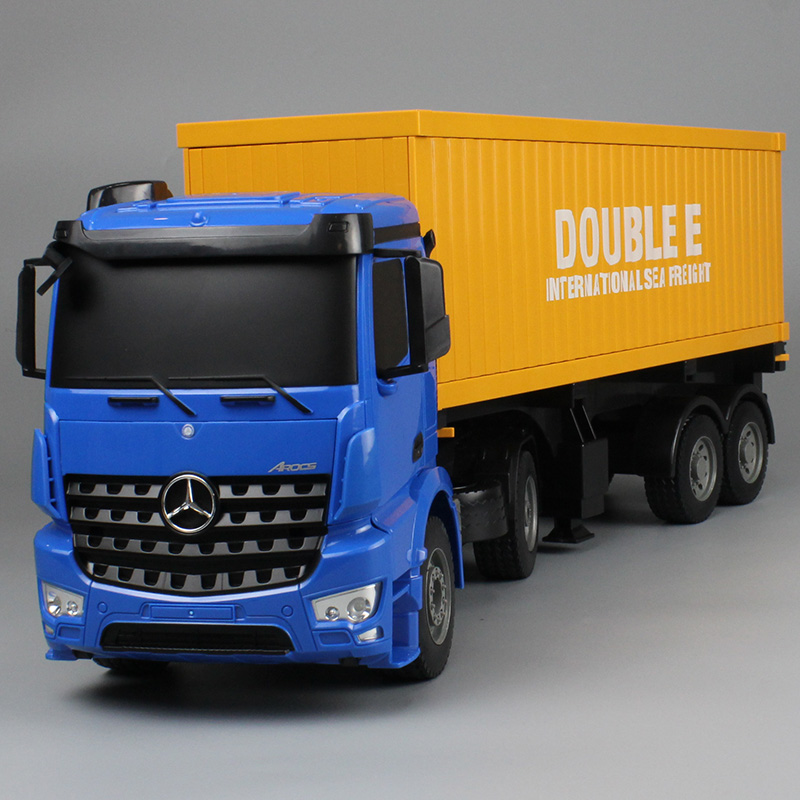 Double Eagle Wireless Remote Container Carrier Cargo Truck Flat Truck Simulation Model Boy Toy