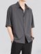 Hong Kong Style Drapey Ice Silk Shirt for Men, Short-Sleeved, Loose-Fitting, Black, High-End Feel, Summer Thin Style ins Cool and Casual Shirt