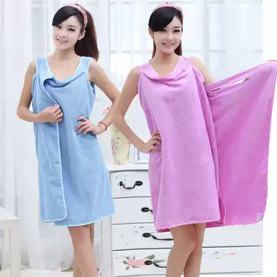 Swimming bath towel women can wear and wrap cotton adult water absorption quick-drying swimming variety bandeau bath skirt hot spring bathrobe