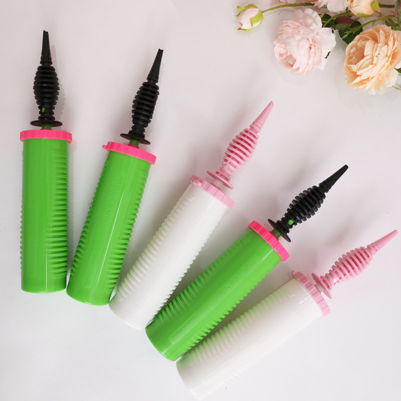 Web celebrity hand push manual balloon pump inflator pump strip aluminum film balloon wedding room birthday supplies props