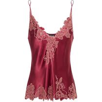 Carine Gilson Chantilly lace silk satin camisel vest female 2021 New