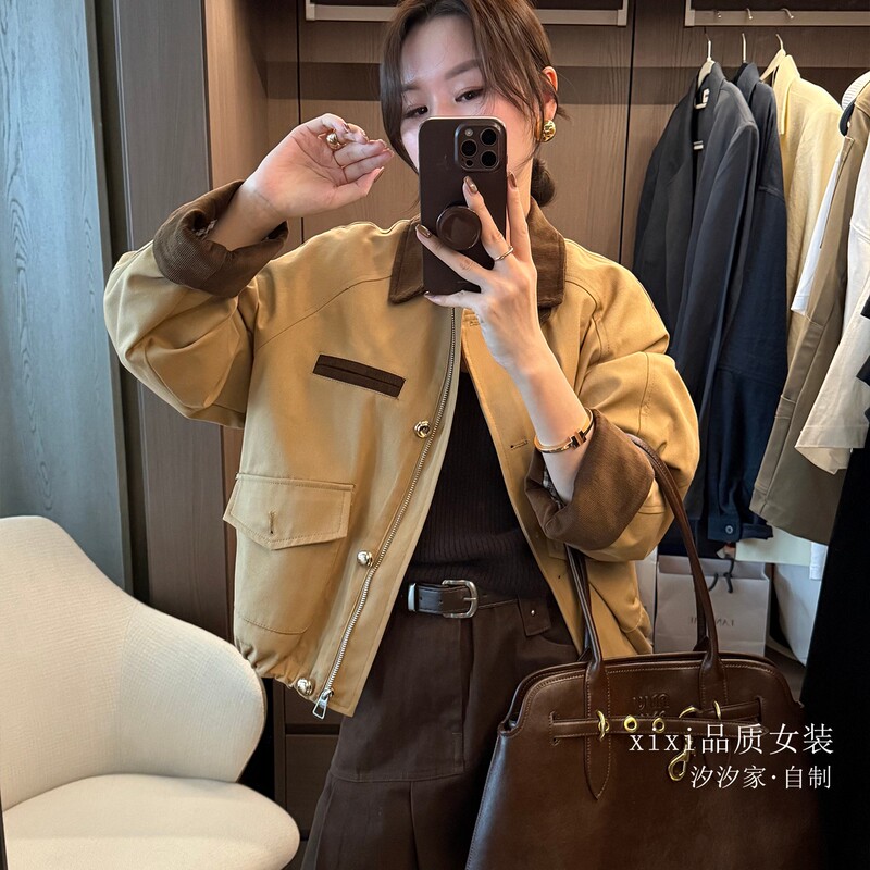 Workwear Barn-Style Jacket for Women 2026 Autumn and Winter New Korean Style Quilted Thick Chic Jacket Very Stylish Short Top