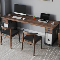  Desk Solid wood computer desk Desktop desk Bedroom student double desk Simple household writing desk Long desk