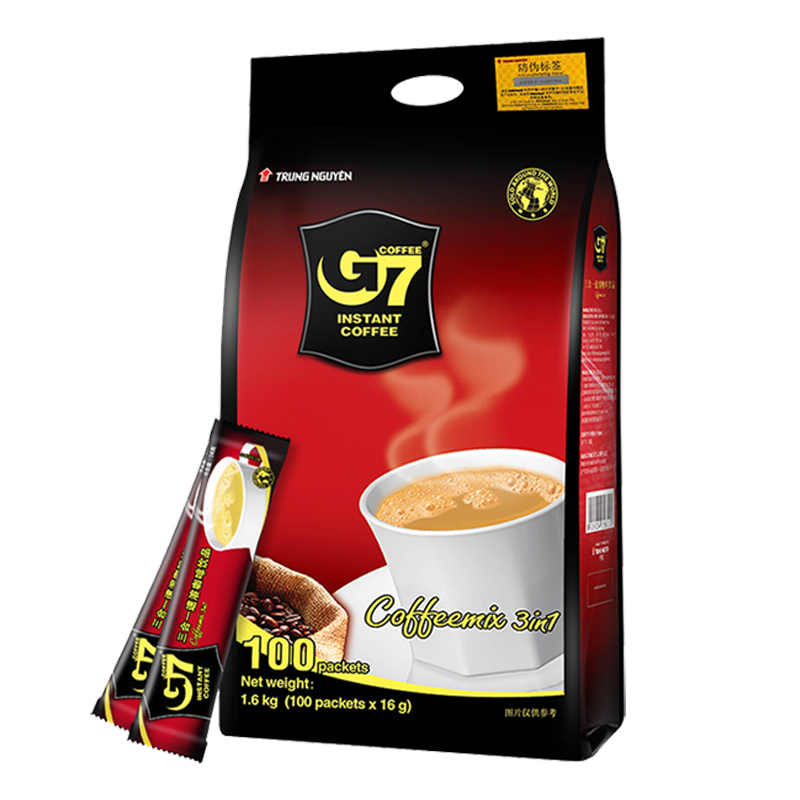 Vietnam G7 Coffee International Edition 1600g 100 Sticks Original Imported Three-In-One Instant Coffee Powder Original Flavor