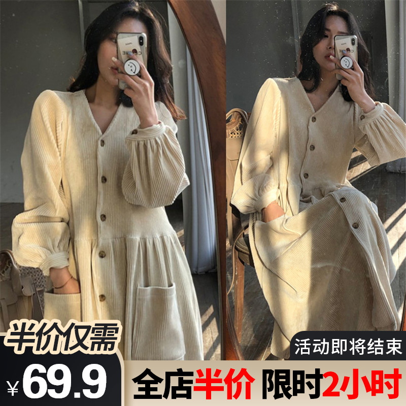 Early spring 2021 new fried street long dress temperament fat mm women's dress shows thin large size French gentle wind