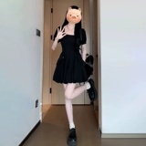 Белое летнее платье, длинная юбка, французский стиль, премиум класс, яркий броский стиль, подходит для подростков