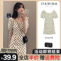 Summer dress 2021 New jumpsuit skinny high-end womens gentle style French floral fat mm chiffon temperament