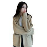 Демисезонный свитер с молнией, демисезонная куртка, трикотажный кардиган, изысканный стиль