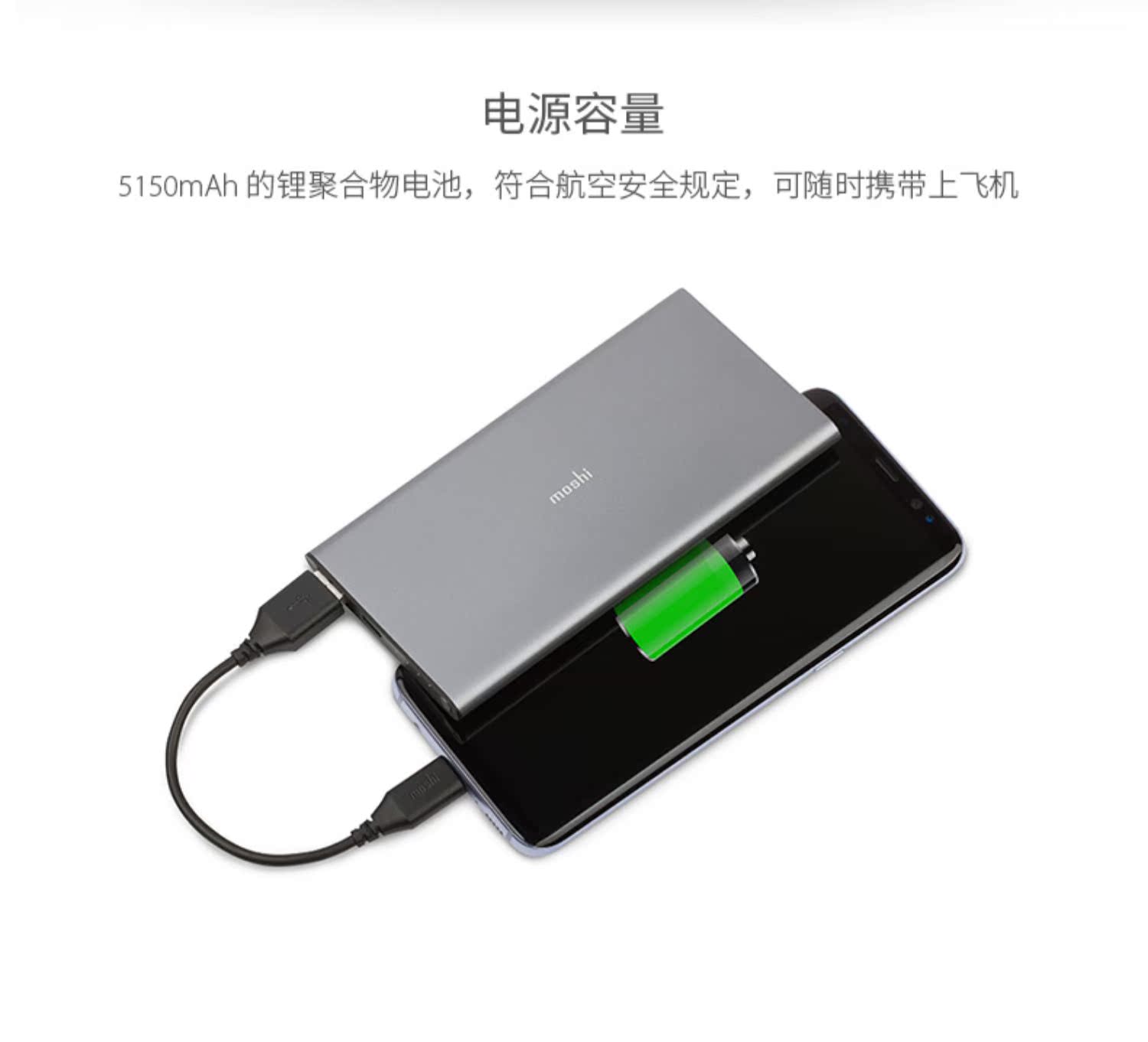 Điện thoại di động mỏng và nhỏ gọn Moshi Moss 5000 mAh sạc khẩn cấp dung lượng lớn Baohua cho Apple Samsung kê điện thoại di động phổ thông mini nam và nữ mô hình flash sạc điện kho báu - Ngân hàng điện thoại di động sạc dự phòng xiaomi 10000mah