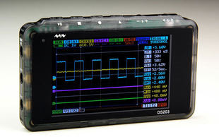 DS203 DSO203 Pocket Treasure Board Aluminum Hedes Black Titanium Gray, Transparent Plastic Shell 8M 4 channel