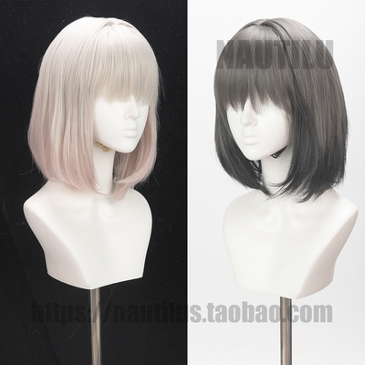 taobao agent FGO Oberon cos wigs ン Oberon gray black powder white cos wig Fate