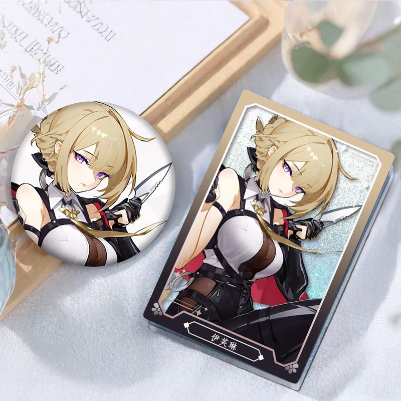 Zenless Zone Zero Evelyn Chevalier Mahjong-Themed Acrylic Stand & Badge