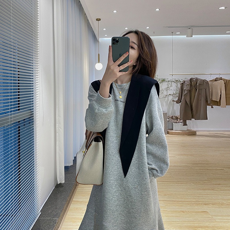 Pregnant woman Ocean dress Spring clothing suit 2022 new fashion models net infrared out of spring autumn style long version spring dresses