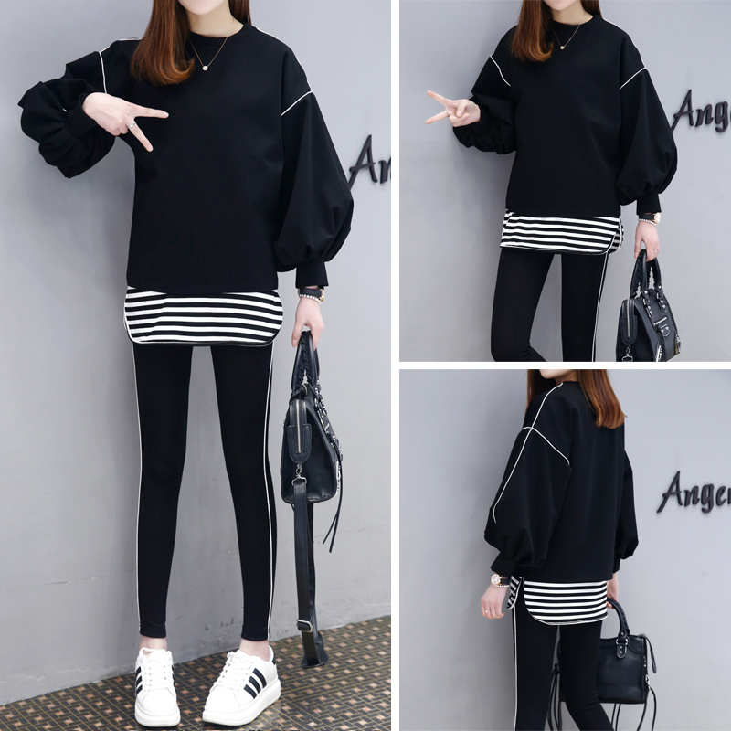 Pregnancy Woman Dress Spring Clothing Suit Fashion style 2021 new Exodus Moms Net Red Ocean Sports Dress Spring Autumn Two Sets